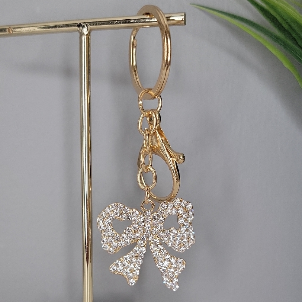 Sparkling Rhinestone Bow Key chain Bag Charm